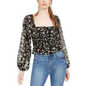 NWT Smocked Puff Sleeve Top